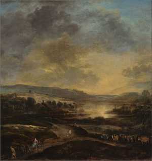 heuvelachtig-landschap-bij-zonsondergang