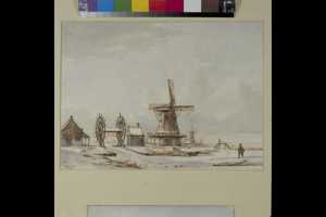 winter-landscape-with-roller-near-a-windmill