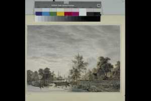 landschap-met-boerderijen-aan-een-breed-water