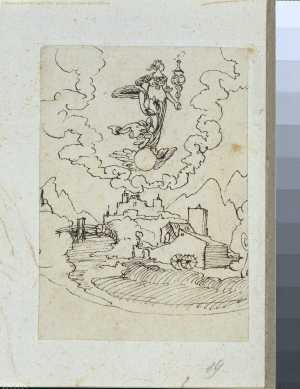 vrouwelijke-figuur-met-een-mercuriusstaf-op-een-gevleugelde-globe-fortuna-zwevend-boven-een-landschap-met-een-watermolen