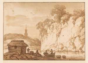 nordic-landscape-with-a-small-harbour-near-a-high-rock