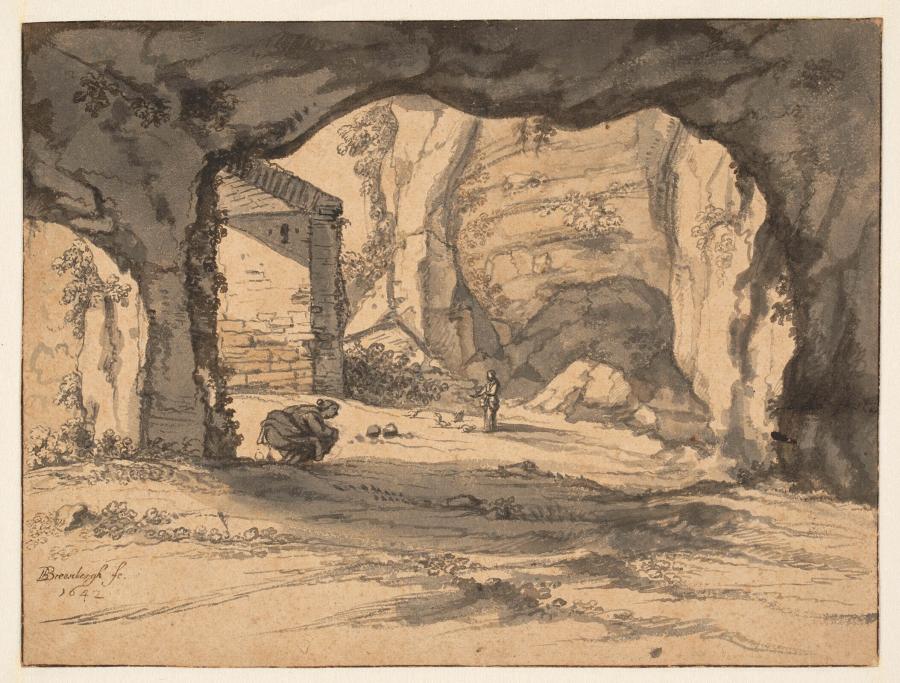 A Cave with Two Figures