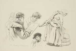 studieblad-met-melkvrouw-en-tekenaars