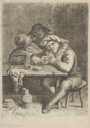 two-smokers-at-a-table-behind-them-a-peasant