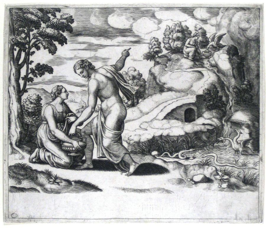 Venus geeft Psyche opdracht om water te halen