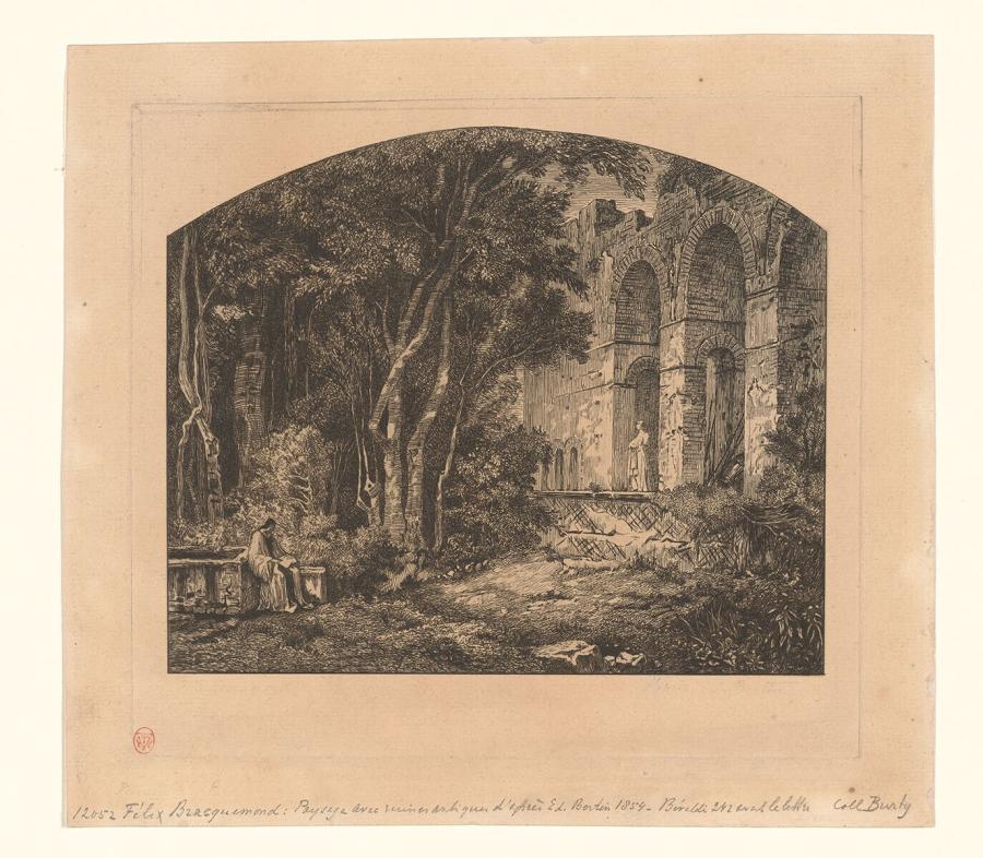 Landscape with ruins