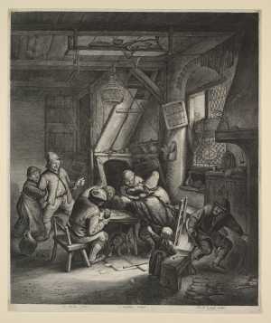 peasants-about-to-brawl-at-a-table