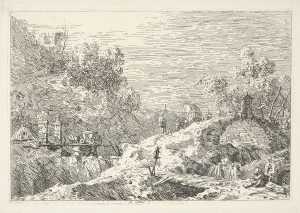 mountain-landscape-with-a-coach-on-a-bridge