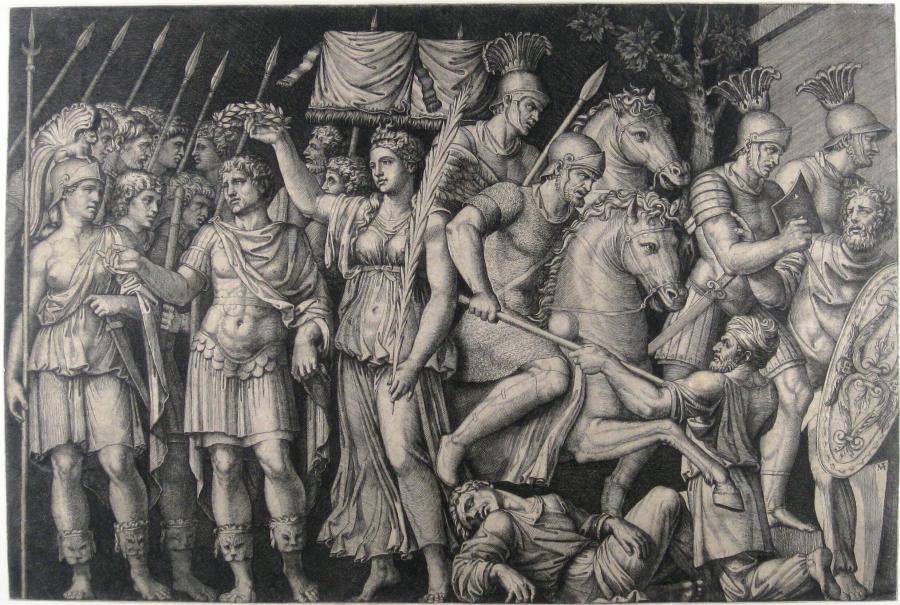 Trajan Between the City of Rome and Victory