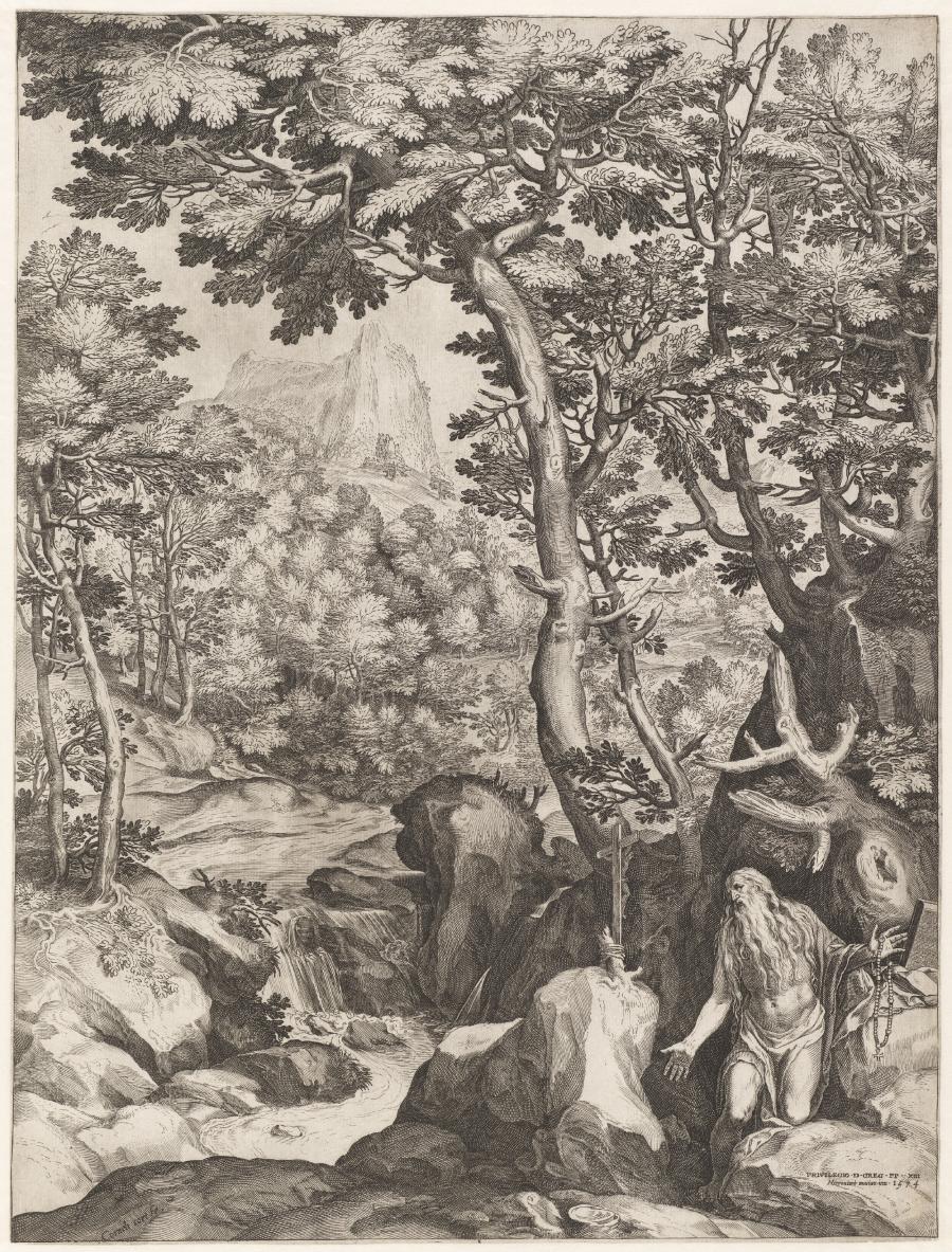 De heilige Onufrius in de wildernis