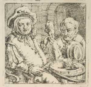 two-men-seated-near-a-cask