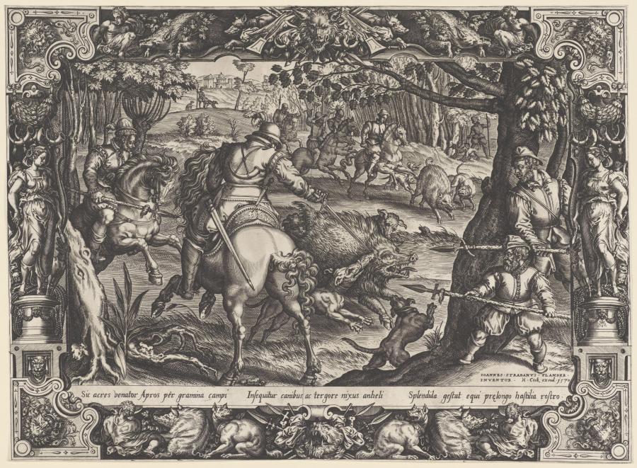 Wild Boar Hunt with Spears