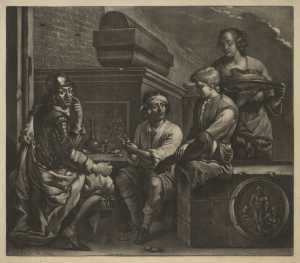four-figures-gathered-among-tombs