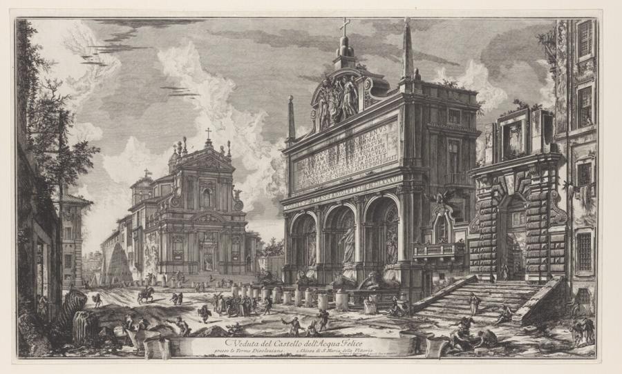 Veduta del Castello delll' Acqua Felice (Gezicht op het kasteel van Acqua Felice)