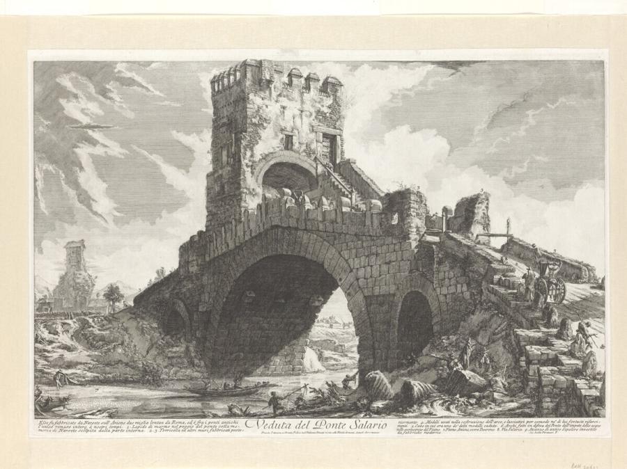 Veduta del Ponte Salario (Gezicht op de Ponte Salario)