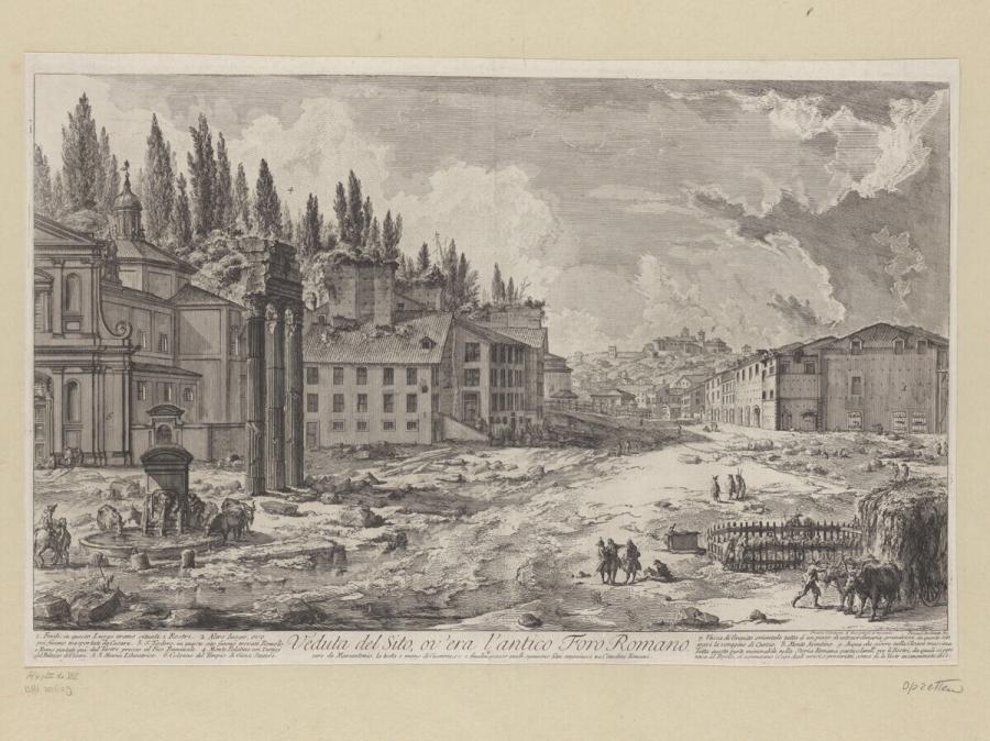 Veduta del Sito, ov'era l'antico Foro Romano (Gezicht op de plek waar het oude Forum Romanum ooit stond)