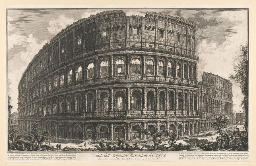 Veduta dell'Anfiteatro Flavio, detto il Colosseo (Gezicht op het Flavisch Amfitheater, bekend als het Colosseum)