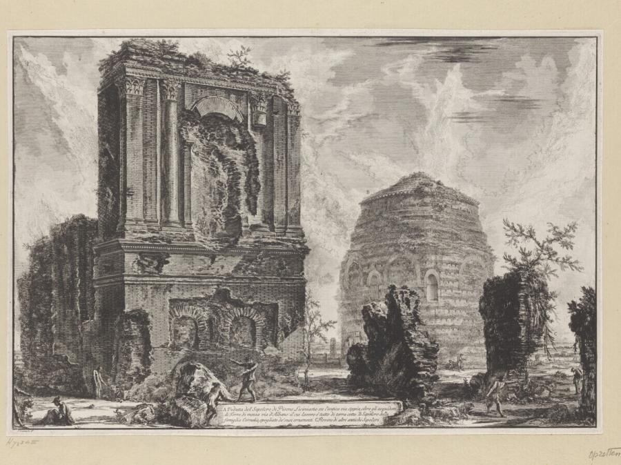 Veduta del Sepolcro di Pisone Liciano su l'antica via Appia