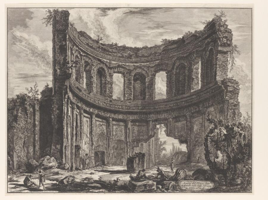 Avanzi del Tempio detto di Apollo nella Villa Adriana vicino a Tivoli