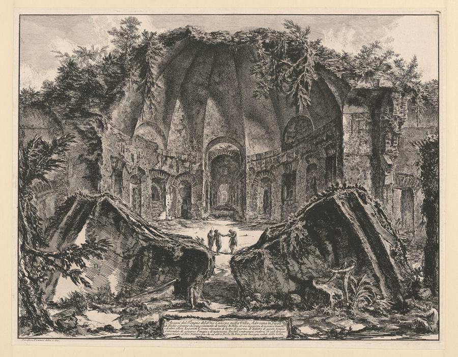 Avanzi del Tempio del Dio Canopo nella Villa Adriana in Tivoli