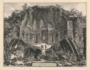 Avanzi del Tempio del Dio Canopo nella Villa Adriana in Tivoli (Overblijfselen van de tempel van de god Canopus in de Villa van Hadrianus in Tivoli)