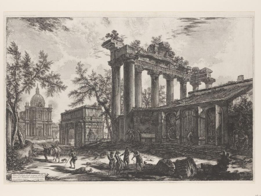 Altra Veduta degli avanzi del Pronao del Tempio del Concordia (Een ander gezicht op de overblijfselen van de pronaos van de tempel van Concordia)