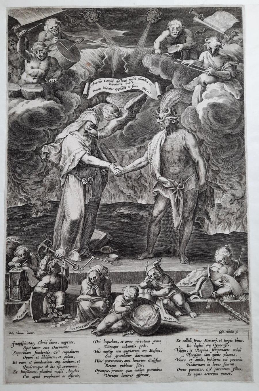 Inauspicitas, Christiane, nuptias, specatator ecce Daemonis