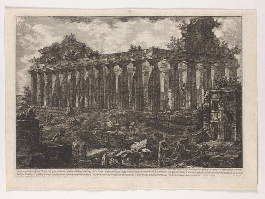 XVIII. Vue d'un autre temple, dans la Ville de Pesto [Paestum], que l'on croit communement avoir été dédié à Junon