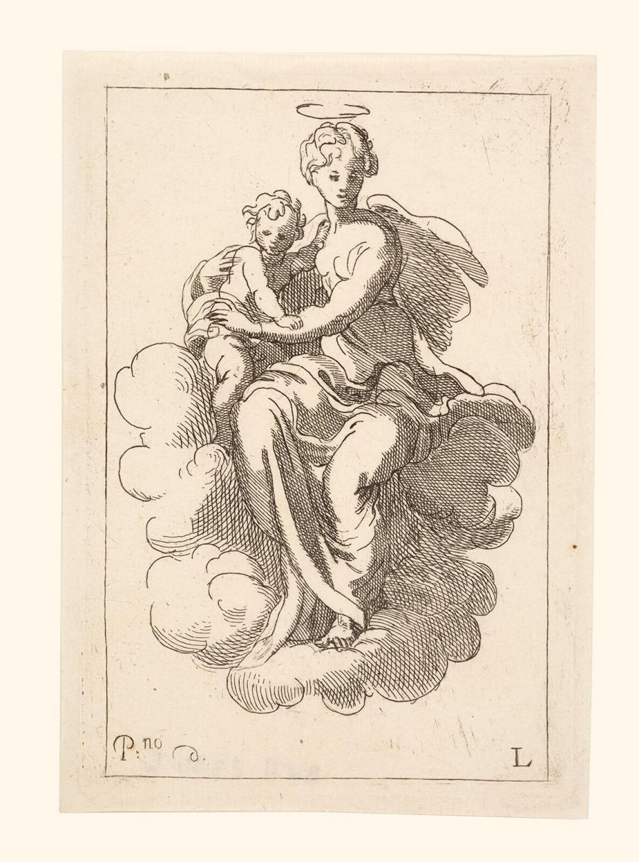 Etching after Parmigianino: Madonna and Child