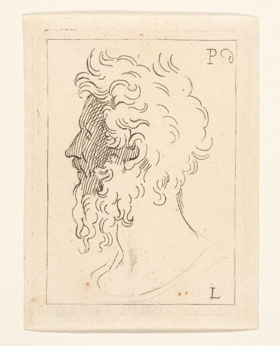 Etching after Parmigianino: Man with Beard in Profile