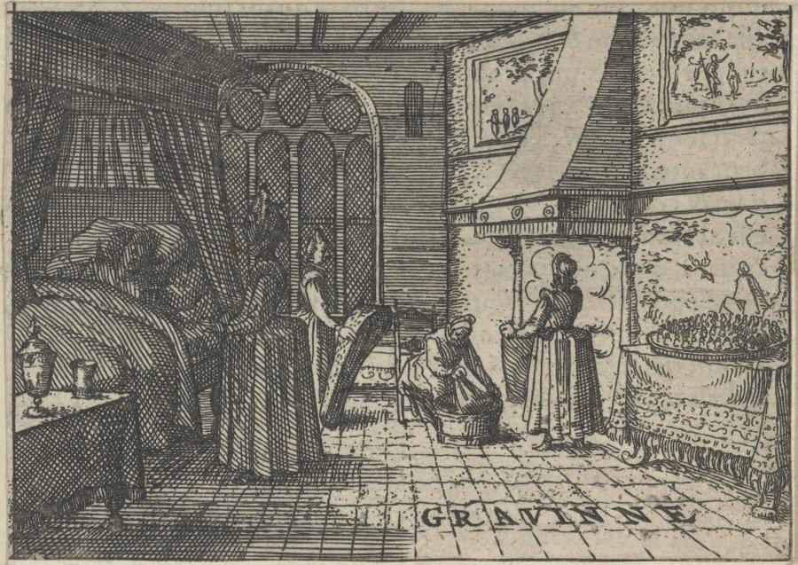 Kraambed van de gravin van Henneberg - Museum Boijmans Van Beuningen