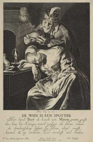 a-maid-sleeping-at-a-table-behind-her-a-man