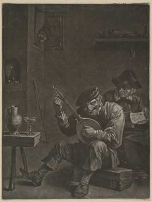 een-man-met-een-mandoline-en-vrouw-met-een-brief