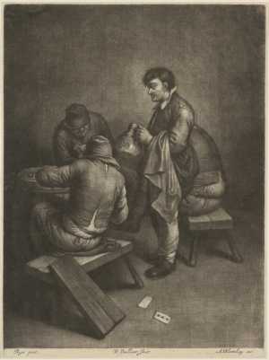 herbergier-met-drie-zittende-gasten