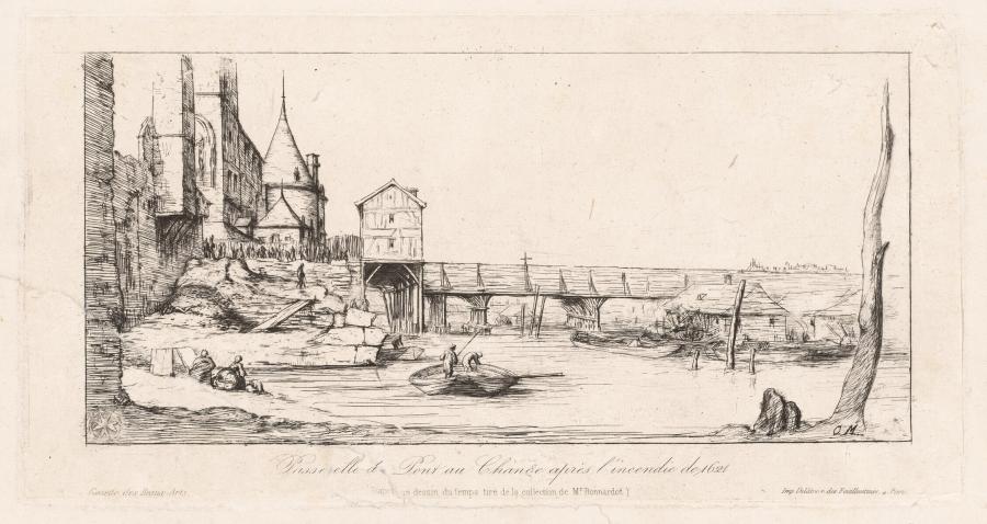 Passerelle du Pont-au-Change, Paris, après l'incendie de 1621