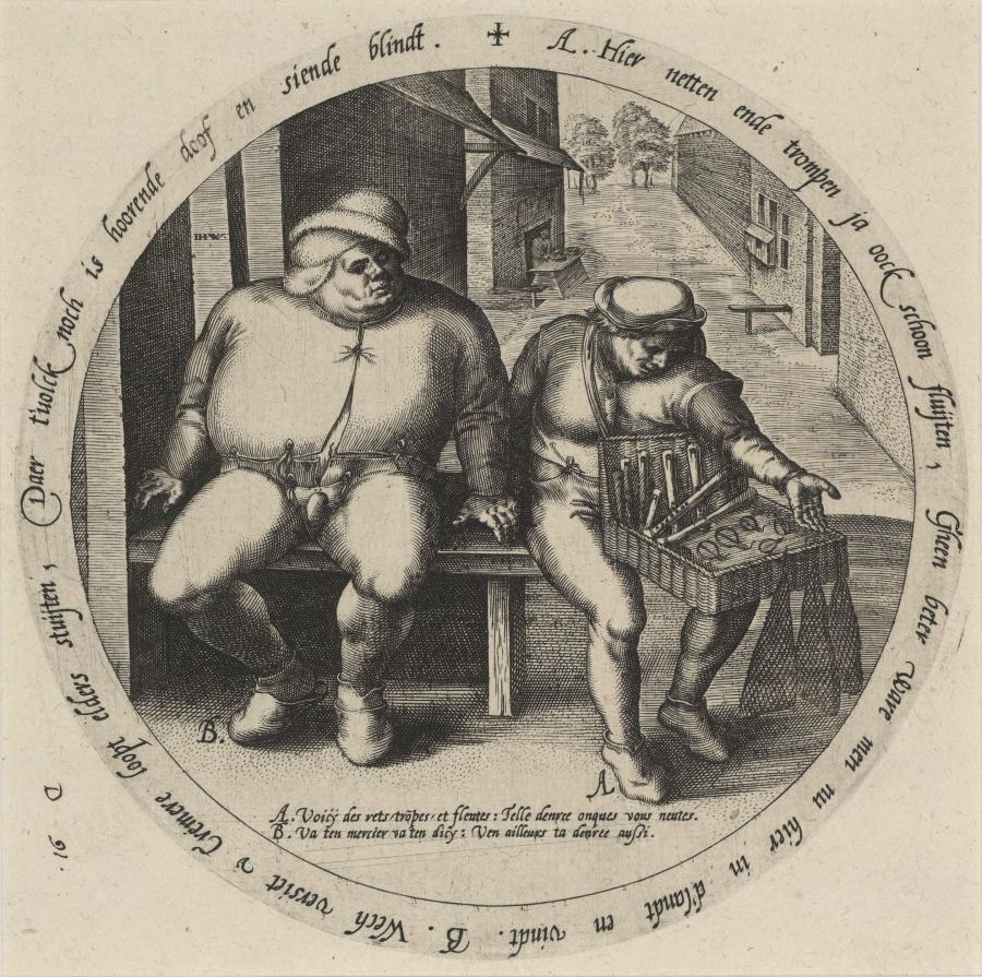 Een marskramer verkoopt rommel, maar de klant is niet gek