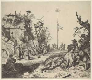 the-resting-gipsy-family-in-front-of-a-ruined-inn