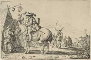 a-camp-to-the-left-a-horseman-and-cantine-woman