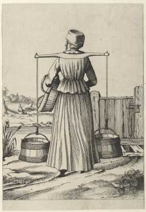 staande-vrouw-met-juk-met-emmers