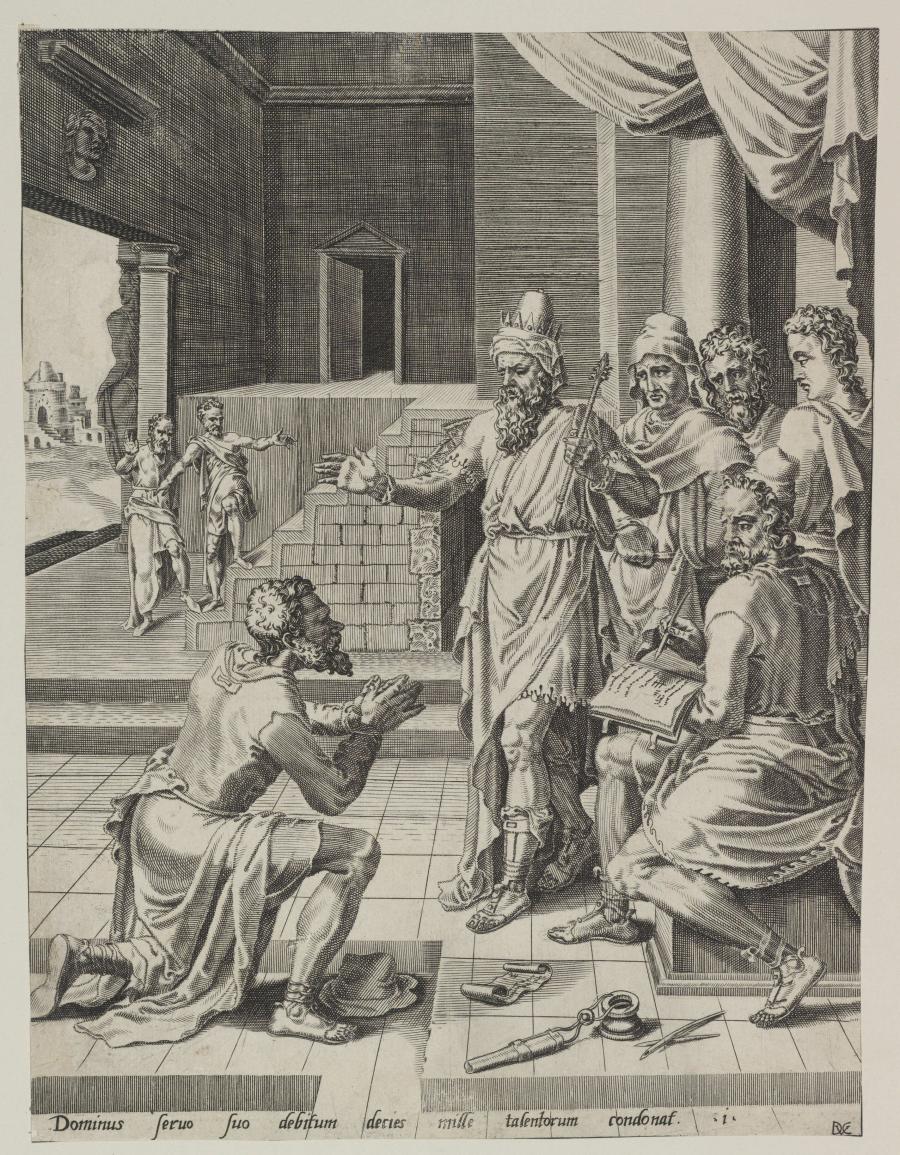 De koning scheldt de dienaar zijn schuld kwijt