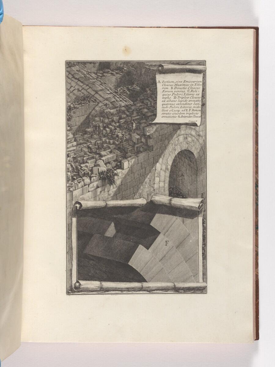Ostium, sive Emissarium Cloacae Maximae in Tiberim (De uitmonding van de Cloaca Maxima in de Tiber)