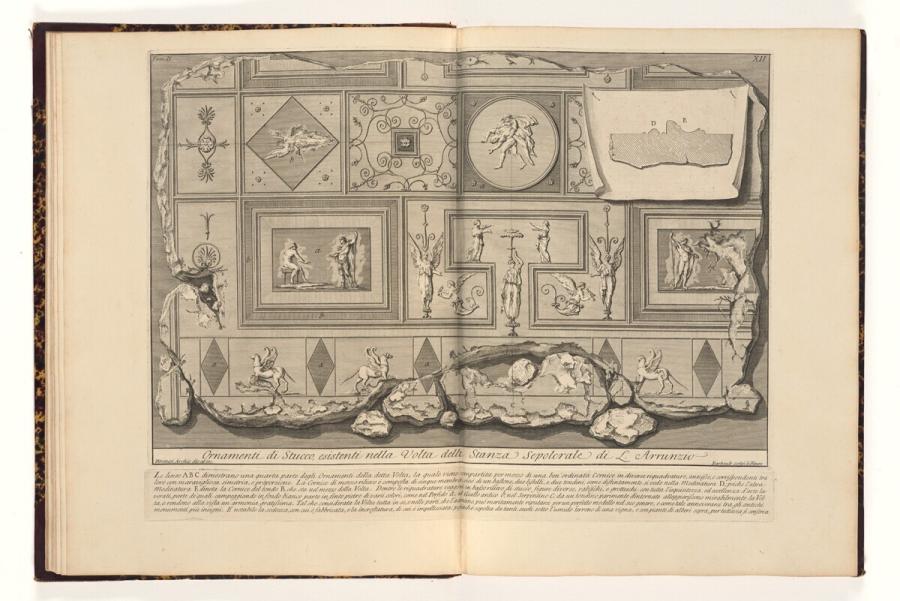 Ornamenti di Stucco, esistenti nella Volta della Stanza Sepolcrale di L. Arrunzio