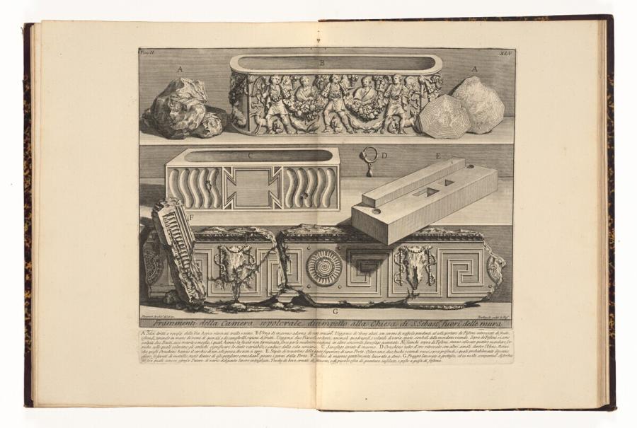 Frammenti della Camera sepolcrale dirimpetto alla Chiesa di S. Sebast. fuori della mura