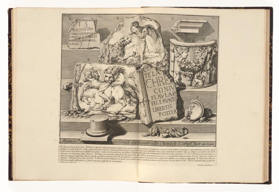 Frammenti della Camera sepolcrale dirimpetto alla Chiesa di S. Sebast. fuori della mura