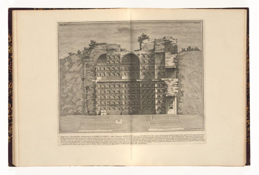 Spaccato della Camera Sepolcrale de’Liberti, e Servi e c. della Famiglia di Augusto