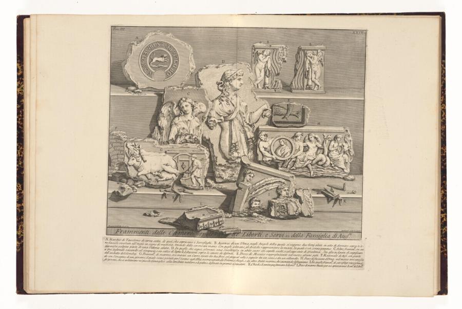 Frammenti delle Camere sepolcrali de’Liberti, e Servi ec. della Famiglia di Augusto