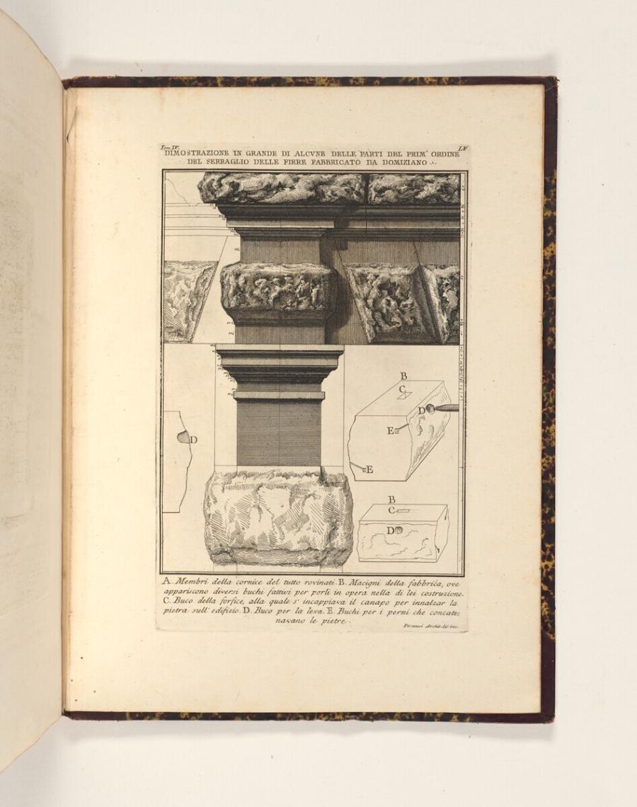 Dimostrazione in grande di alcune delle parti del prim’ordine del Serraglio delle fiere fabbricato da Domiziano