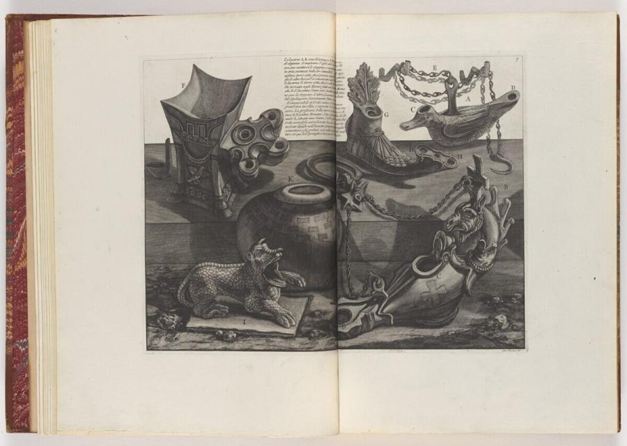 Antieke bronzen en terracotta lampen