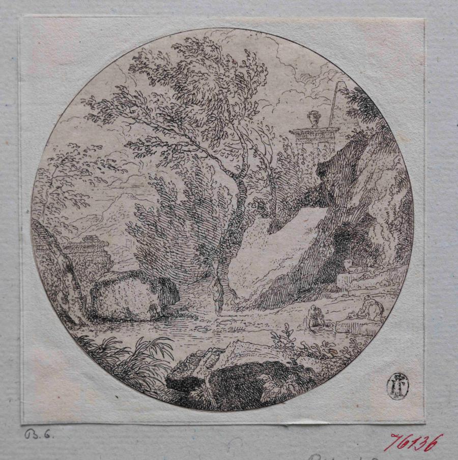 Landschap met wassende vrouwen