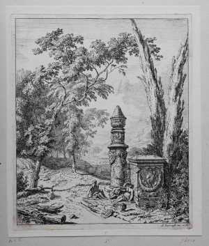 landschap-met-rustende-mensen-bij-een-sarcofaag